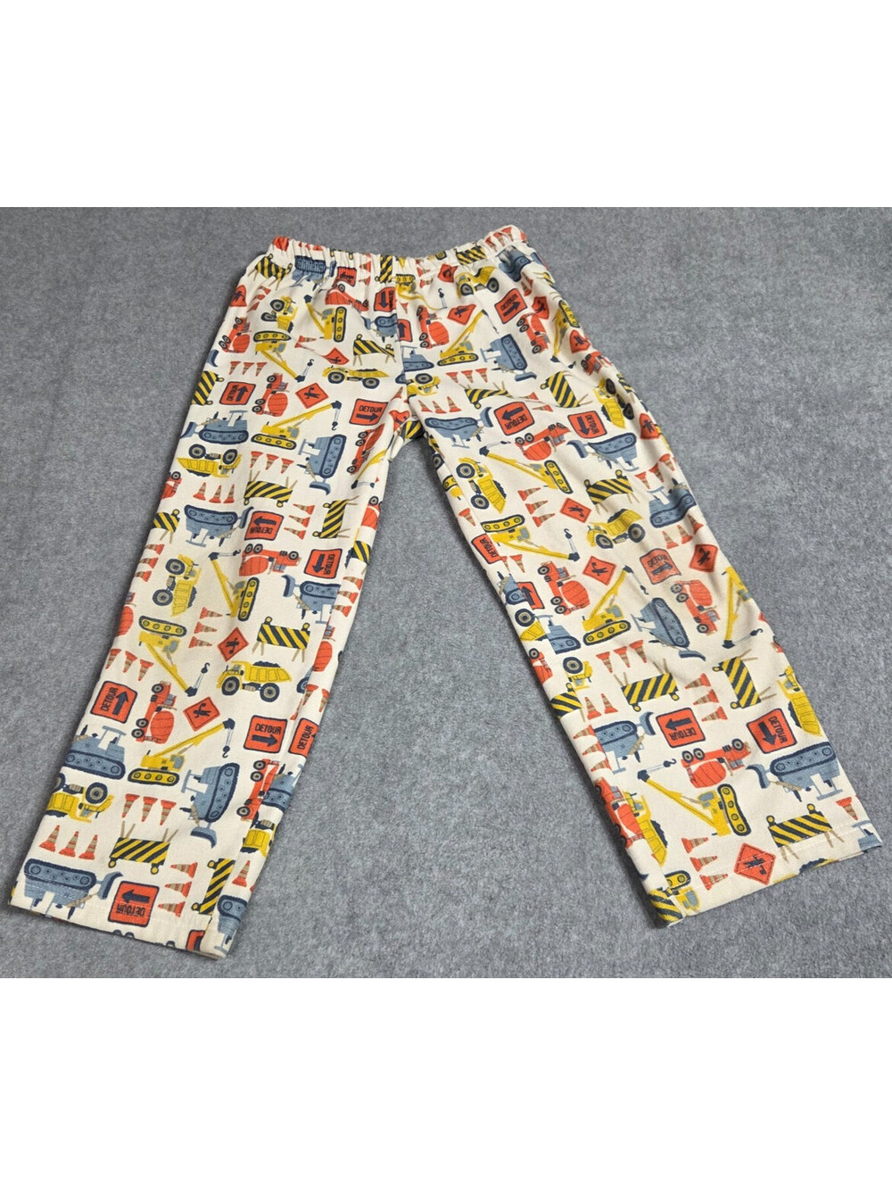 CARTER'S Boys Size 6 Construction Truck Detour Sign Print Pajama Bottoms Pants